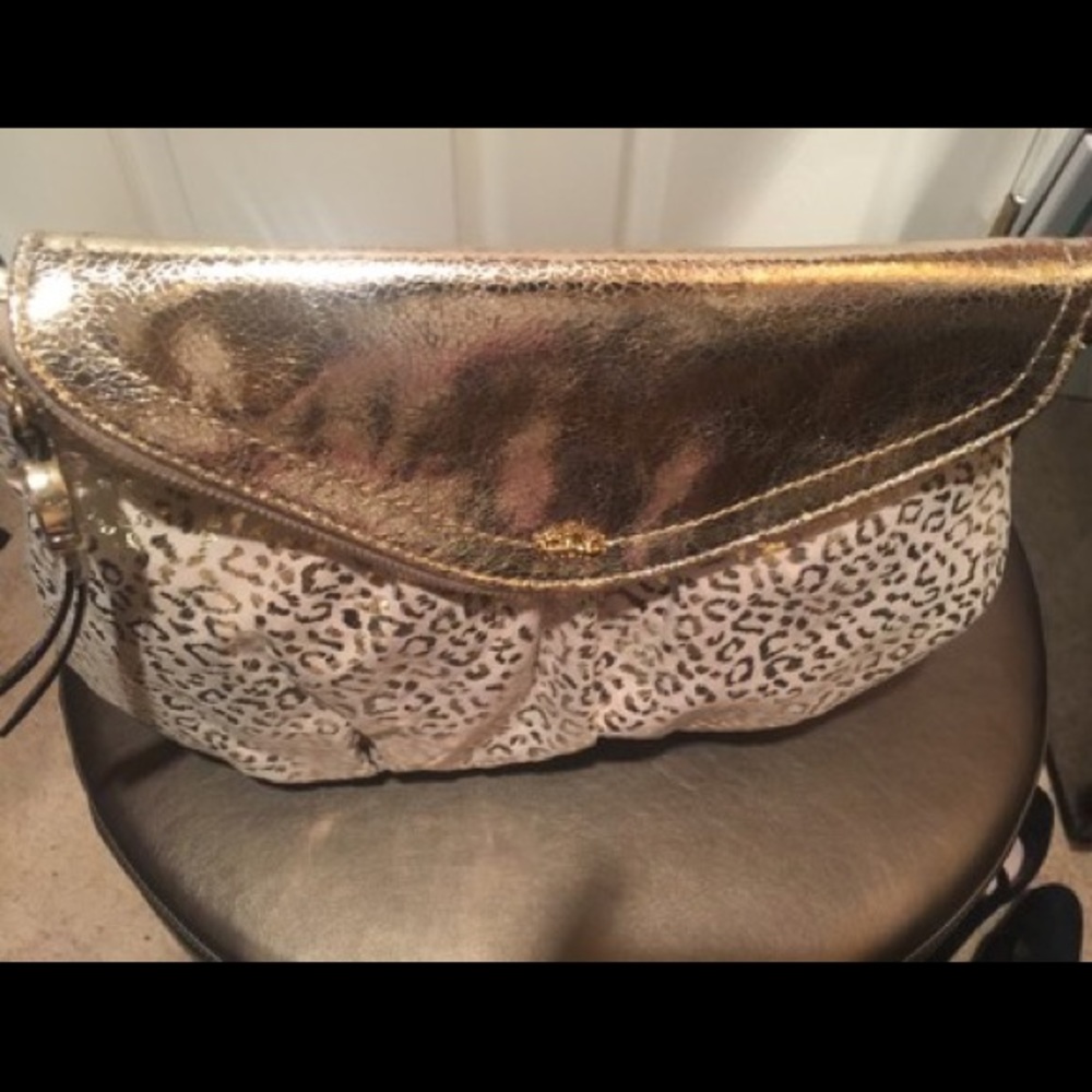 Authentic Gold Juicy Couture Leopard print bag